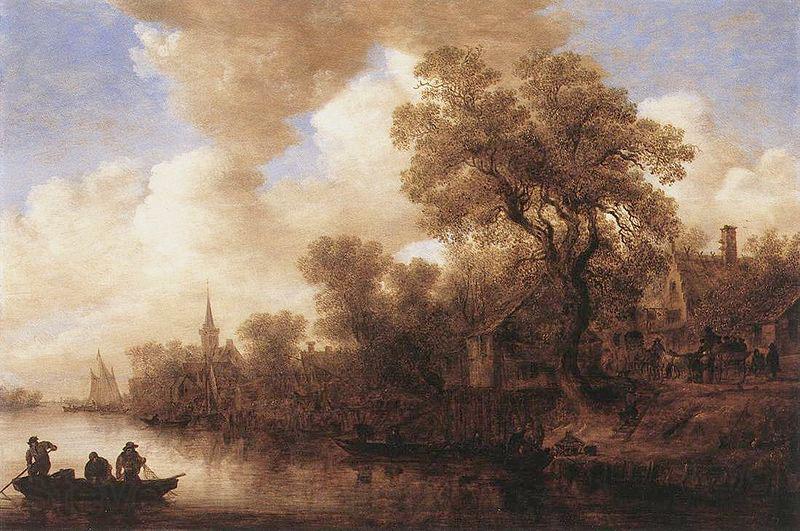Jan van Goyen River Landscape Germany oil painting art
